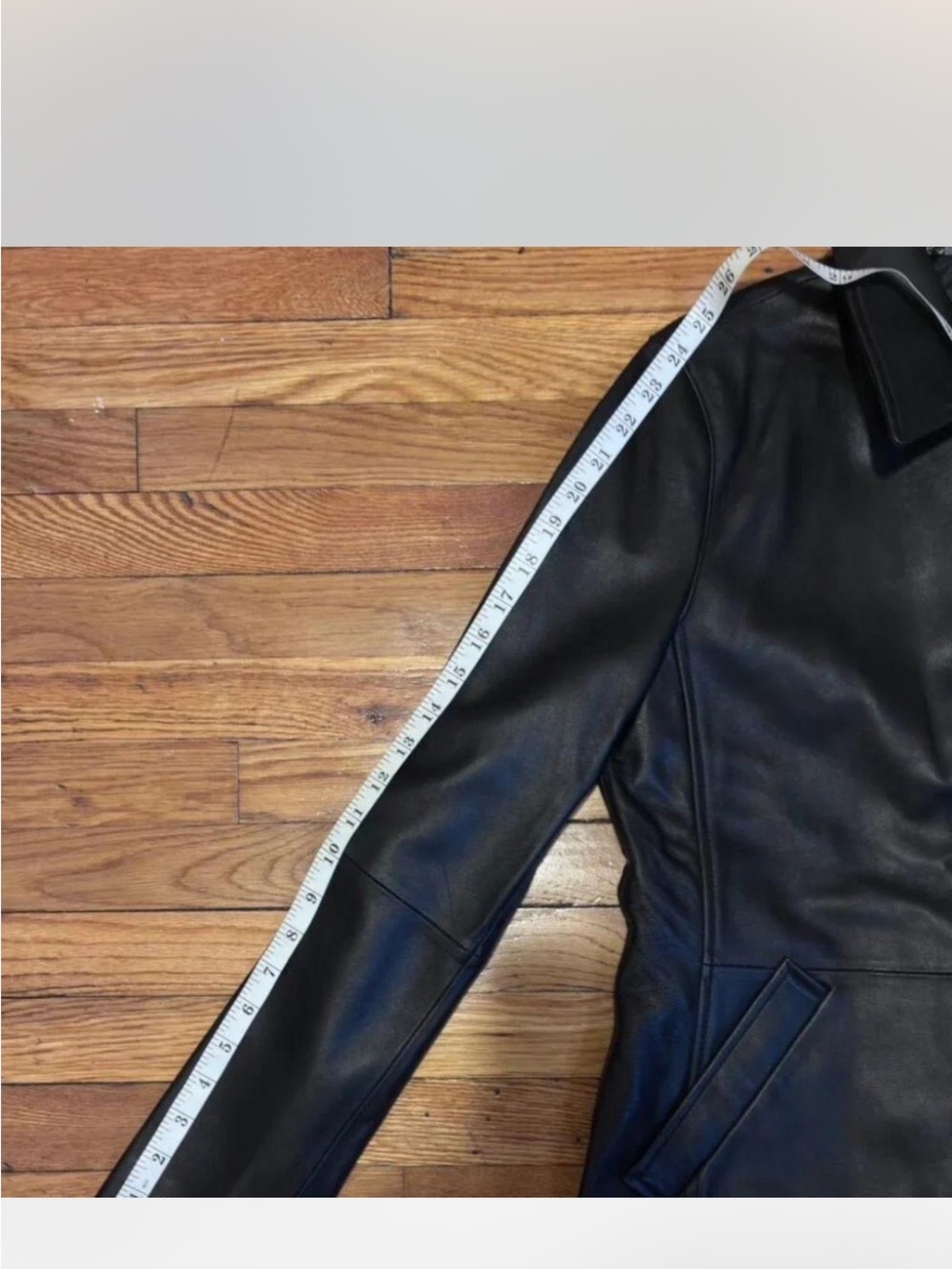 Bernardo Black Leather Button-Front Jacket size small - Picture 6 of 7